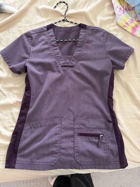 Grey's Anatomy Women's Purple Scrub Top